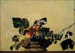 Kunstdruk Caravaggio - Cesto di frutta 80x56cm, Verzenden, Nieuw