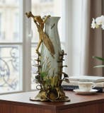 Vaas - Porselein, Brons - Jugendstil libelvaas, Antiek en Kunst