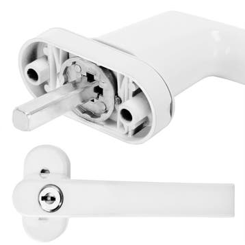 Raamsluiting 2 stuks Wit incl Slot (Kantoor inrichting), Verzenden, Nieuw in verpakking