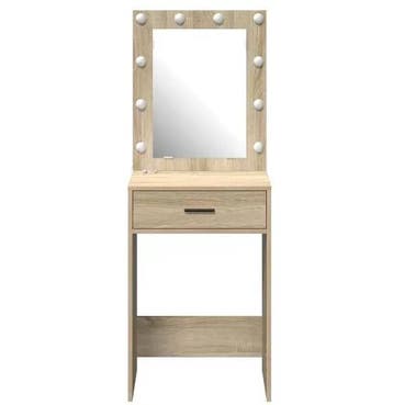 Kaptafel met LED-verlichting en Spiegel, Met Lade, Verzenden, Nieuw