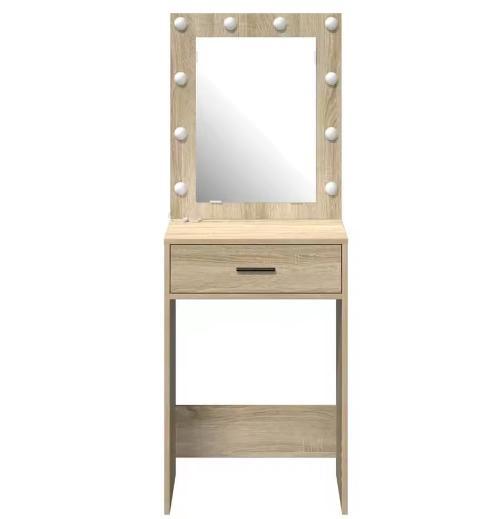 Kaptafel met LED-verlichting en Spiegel, Met Lade, Huis en Inrichting, Tafels | Kaptafels, Nieuw, Verzenden