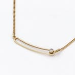 Halsketting - 14 karaat Geel goud Diamant (Natuurlijk) -, Sieraden, Tassen en Uiterlijk, Kettingen, Nieuw