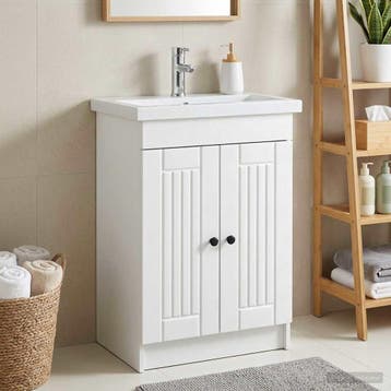 vidaXL Badkamer onder wastafel kast Wit 56 x 37,5 x 81 cm, Verzenden, Nieuw
