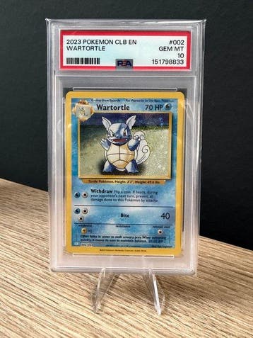 Pokémon - 1 Graded card - Wartortle 002/034 - PSA 10 -, Hobby en Vrije tijd, Nieuw