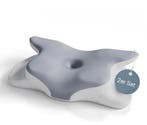 2dekans | Nekkussen - Memory Foam - Wit / Grijs - Set van 2, Ophalen of Verzenden, Zo goed als nieuw