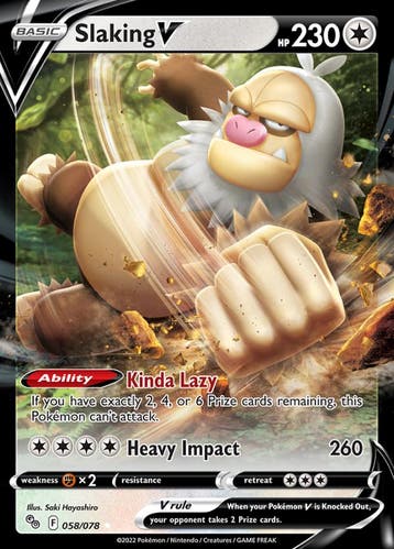 Slaking V 058/078 Pokémon Go, Ophalen of Verzenden, Nieuw, Losse kaart, Foil