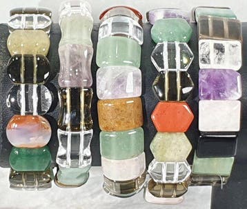 5 armbanden Zeven Chakras - mineralen van eerste kwaliteit
