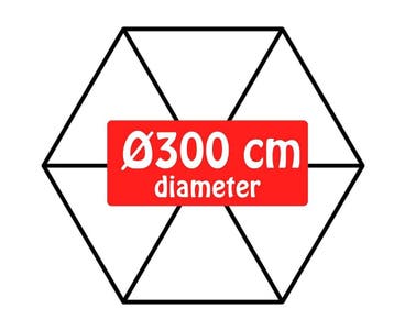 Gemini Parasol Donkergrijs/Antraciet Ø300 cm, Ophalen of Verzenden, Nieuw