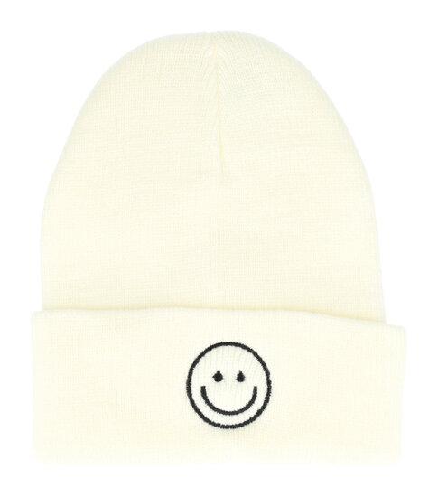 Beanie Muts - Smiley - Unisex - Wit, Kleding | Dames, Hoeden en Petten