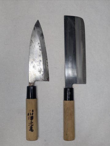 Keukenmes - Staal, Hout - Japan - Traditionele Japanse deba-