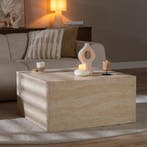 50% Korting: Salontafel/element Ace travertin 75x75x40, Ophalen, Zo goed als nieuw, Vierkant, Scandinavisch, Japandi, Landelijk, Modern
