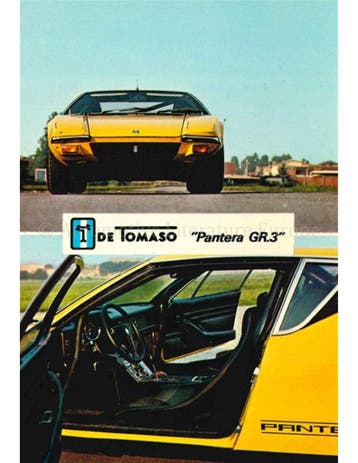 DE TOMASO PANTERA GR.3 ANSICHTKAART, Nieuw, Author