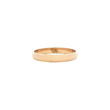 Gouden gladde ring 14 karaat, Verzenden, Zo goed als nieuw, Goud