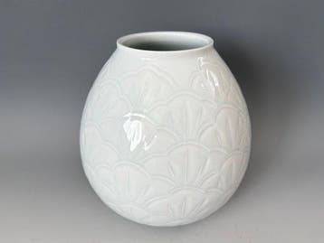 Vaas - Porselein - Japan - Hakuji Hana-bori Kabin - Shumei