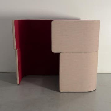 Benne workbooth, grijs / roze, 172 x 120 x 140 cm, Ophalen of Verzenden, Nieuw in verpakking