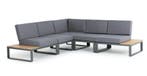 Hoek Loungeset Albufeira Aluminium/Acaciahout Antraciet The, Verzenden, Nieuw