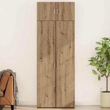 vidaXL Opbergkast 2 st Artisan Eiken 80 x 42,5 x 225 cm, Minder dan 50 cm, Nieuw, Overige houtsoorten, Verzenden