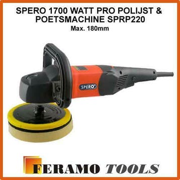 SPERO 1700Watt PRO Polijst &amp; poetsmachine SPRP220 max. 180mm, Ophalen of Verzenden, Nieuw, 1200 watt of meer, Overige typen