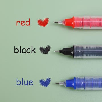 Set van 1-20x Gel Pen Zwart/Blauw/Rood - 0.5mm Naaldpunt voo, Verzenden, Nieuw in verpakking