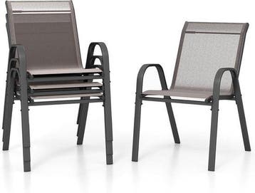 2dekans | Coast Tuinstoelen - Set van 4 - Stapelbaar - Max., Ophalen of Verzenden, Zo goed als nieuw