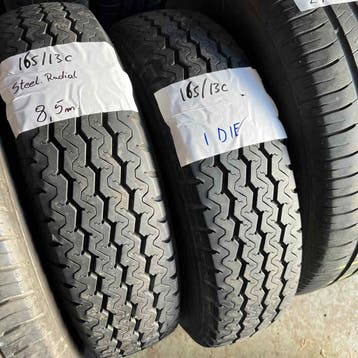 2 x Steel Radial 165-80-13 C Zomerbanden 8,5mm, 13 inch, Ophalen of Verzenden, Band(en), 165 mm