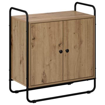 vidaXL Dressoir Artisanaal eiken 68 x 35 x 75 cm Bewerkt, Verzenden, Nieuw, Overige houtsoorten, Minder dan 50 cm