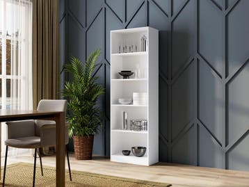 Boekenkast  wit 60 cm breed (Boekenkasten, Woonkamer), Huis en Inrichting, Kasten | Boekenkasten, Verzenden, Nieuw, 50 tot 100 cm
