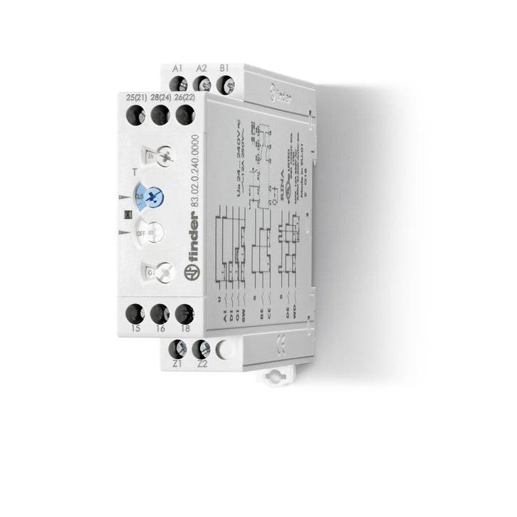 Finder 83 Serie Multifunctionele Timer Relais 24-240V AC/DC, Doe-het-zelf en Verbouw, Elektra en Kabels, Overige typen, Nieuw