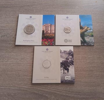 Verenigd Koninkrijk. 50 Pence, 5 Pounds 2024 D Day, Postzegels en Munten, Munten | Europa | Niet-Euromunten
