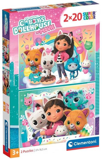 Gabbys Dollhouse Puzzel (2x20 stukjes) | Clementoni -, Verzenden, Nieuw