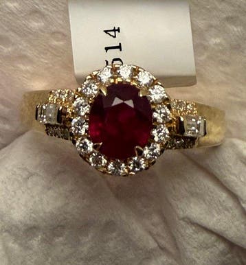 Zonder minimumprijs - Ring - 18 karaat Geel goud - 1.45ct., Nieuw