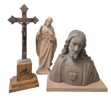 Borstbeeld van het Heilig Hart - Christusbeeld van Leo, Antiek en Kunst