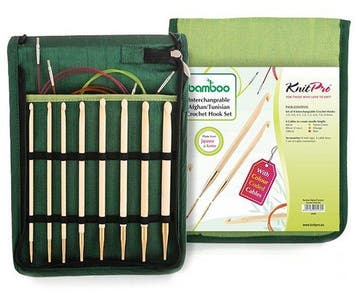 KnitPro Bamboo Afghaans Tunische Haaknaalden (verwisselbaa, Hobby en Vrije tijd, Breien en Haken, Ophalen of Verzenden, Nieuw