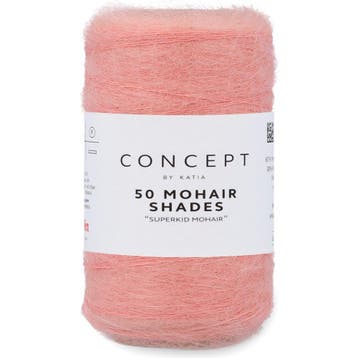Katia Concept 50 Mohair Shades - 41 zalmroze - Mohair Gare, Ophalen of Verzenden, Nieuw