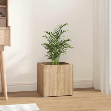 vidaXL Plantenbak 40x40x40 cm bewerkt hout sonoma eiken, Verzenden, Minder dan 60 cm, Nieuw, Hout