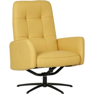 Leren draaifauteuil Pulse - Toledo Giallo (geel) - Stervoet, Bohemian, Industrieel, Modern, Scandinavisch, Nieuw, Ophalen of Verzenden