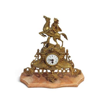 Klok Napoleon III Brons, Marmer - 1960-1970 - Mosquetero