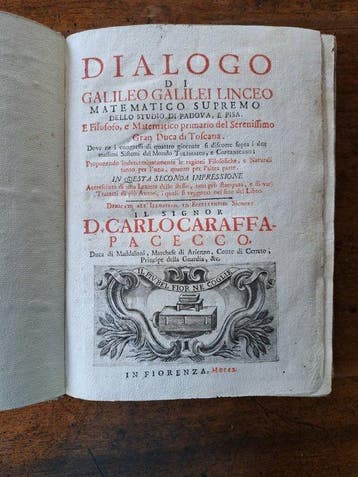 Galileo GALILEI - DIALOGO- the rare second edition - 1710