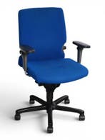 Haworth Comforto 77 bureaustoel, blauw, Overige plaatsen, Ophalen of Verzenden, Gebruikt, Stoel