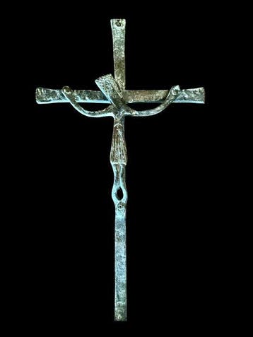 Kruis - Legering - 1960-1970 - Muurkruis - 34 cm