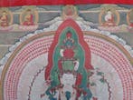 Uitzonderlijke Tibetaanse thangka van Chenrezig Chatong