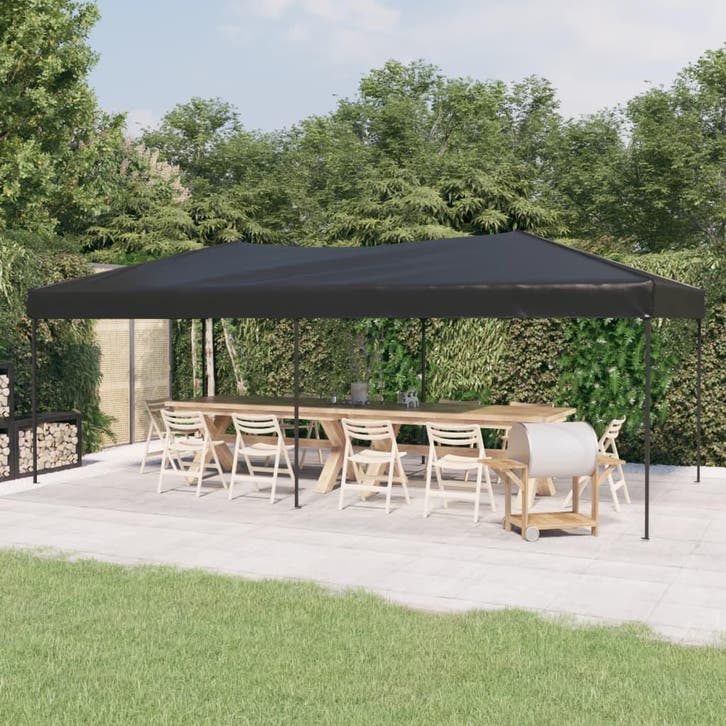 vidaXL Partytent inklapbaar 3x6 m antracietkleurig, Tuin en Terras, Partytenten, Partytent, Nieuw, Verzenden