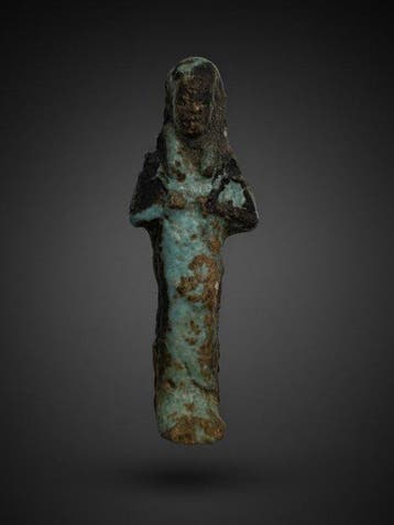 Oude Egypte, derde tussenperiode Faience Shabti (Zonder, Antiek en Kunst