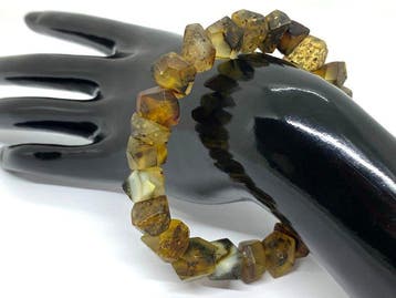 Gefacet natuurlijke Baltisch amber armband -