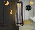 Rotan Vloerlamp op Zonne-energie met Zwarte Auto Bediening, Verzenden, Nieuw