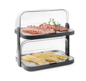 Hendi Koeldisplay met rolltop | Dubbel | Donkergrijs | 440x3, Ophalen of Verzenden, Nieuw