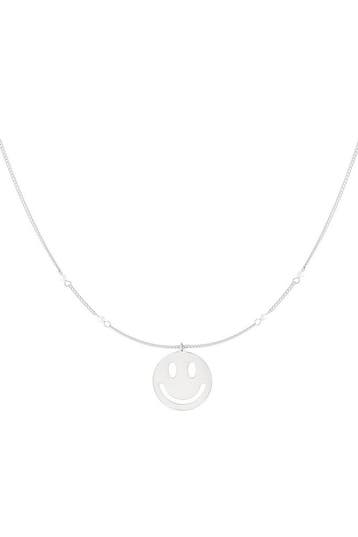 Goudlief Smiley ketting (Hangerkettingen, Kettingen), Verzenden, Nieuw, Zilver, Overige materialen