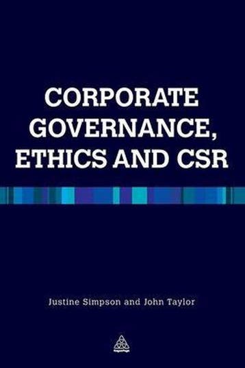9780749463854 Corporate Governance Ethics  CSR, Verzenden, Zo goed als nieuw, Justine Simpson