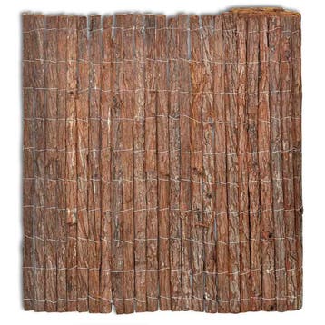 vidaXL Scherm 400x100 cm schors, Verzenden, Nieuw, Hout, 1 tot 2 meter