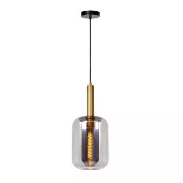 Lucide JOANET - Hanglamp - Ø 22 cm - 1xE27 - Fumé, Verzenden, Zo goed als nieuw, Glas, Modern